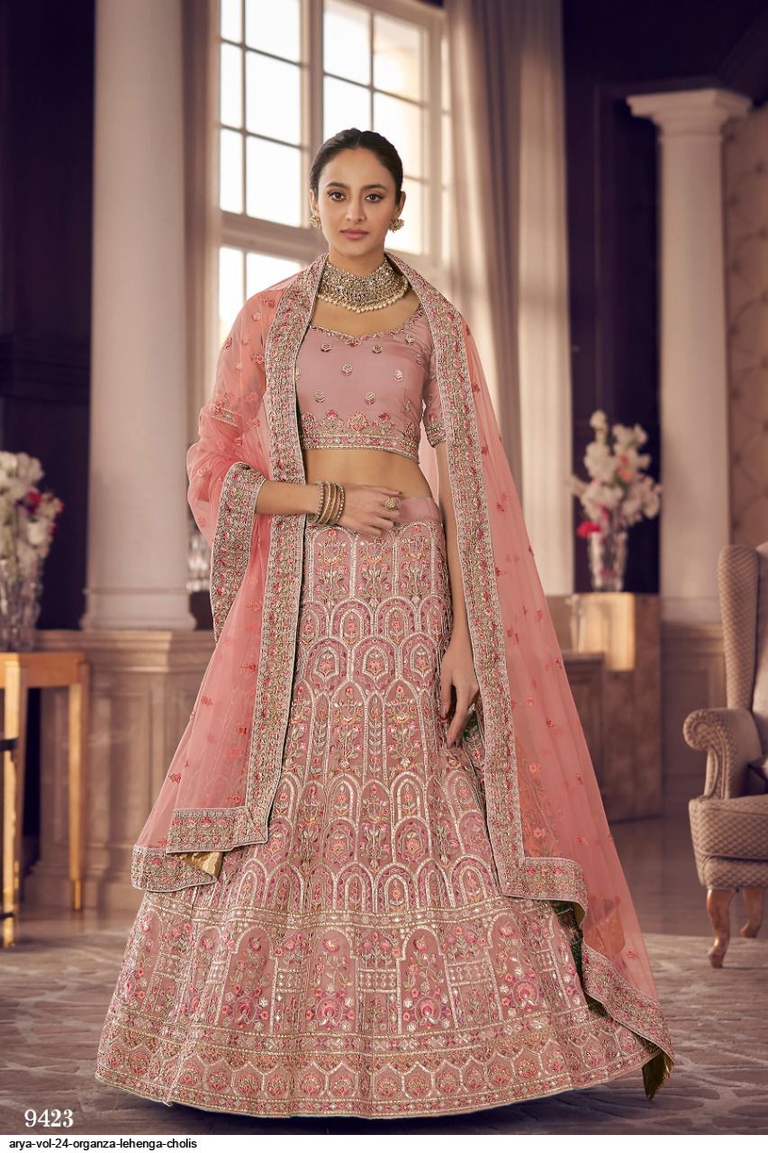 ARYA VOL 24 ORGANZA LEHENGA CHOLI DNO 9423 Anant Tex Exports Private Limited