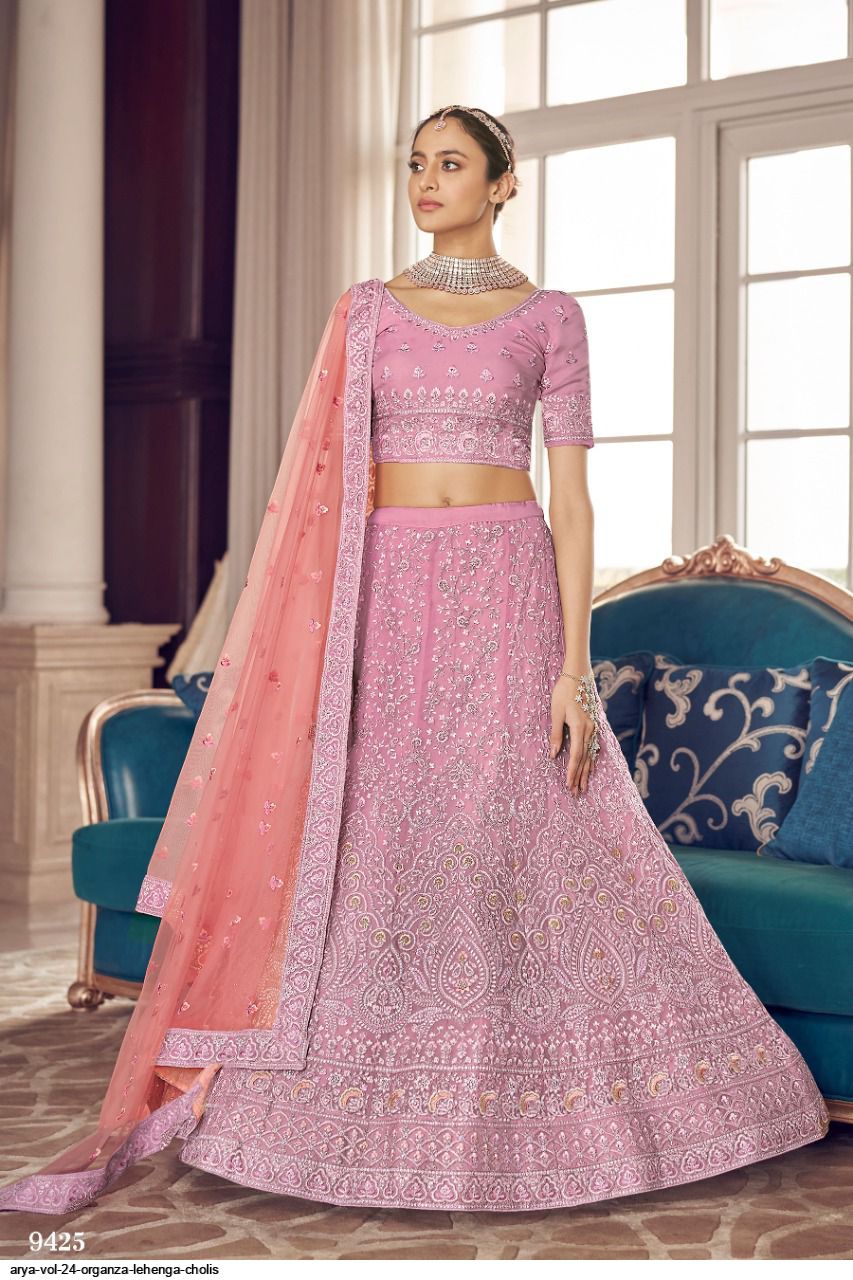 ARYA VOL 24 ORGANZA LEHENGA CHOLI DNO 9425 Anant Tex Exports Private Limited