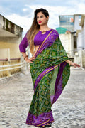 Beautiful Block Print Bandhani Saree Anantexports