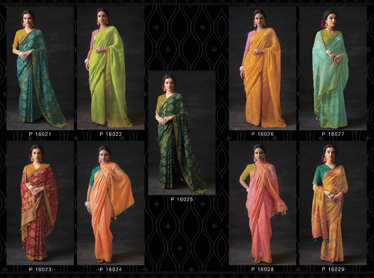 DESIGNER BRASSO BANDHANI SAREE Anantexports