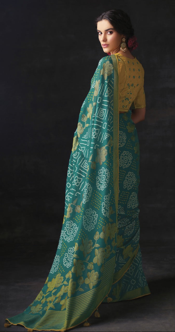 DESIGNER BRASSO BANDHANI SAREE Anantexports