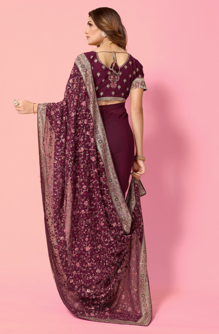 Party Wear Designer Georgette Sarees Anantexports