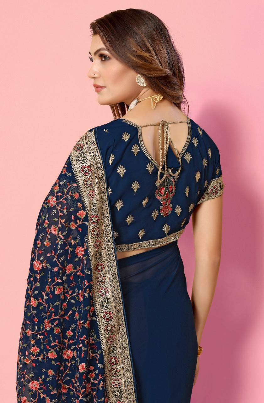 Party Wear Designer Georgette Sarees Anantexports