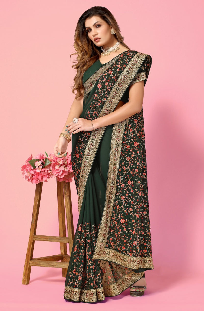 Party Wear Designer Georgette Sarees Anantexports