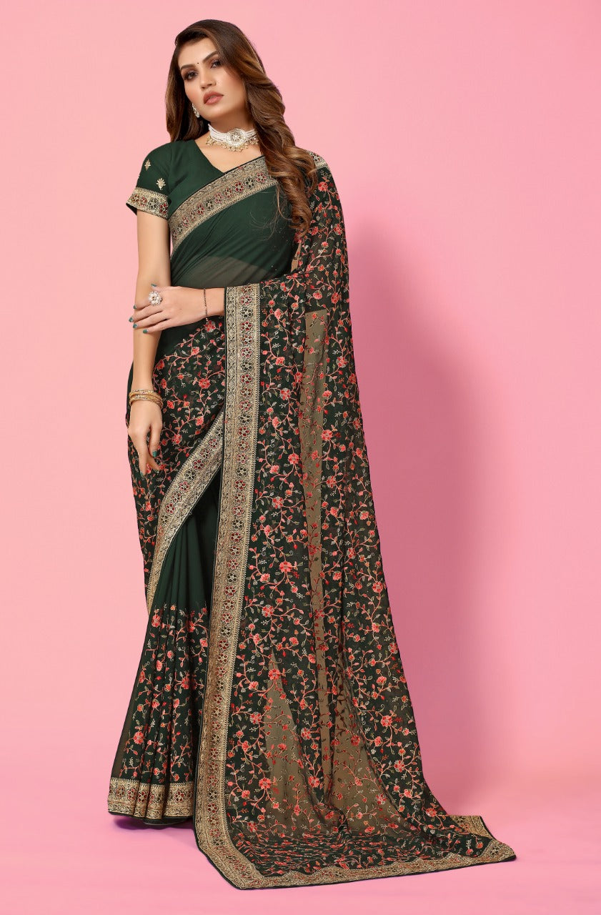 Party Wear Designer Georgette Sarees Anantexports