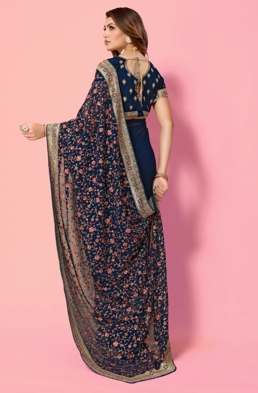 Party Wear Designer Georgette Sarees Anantexports