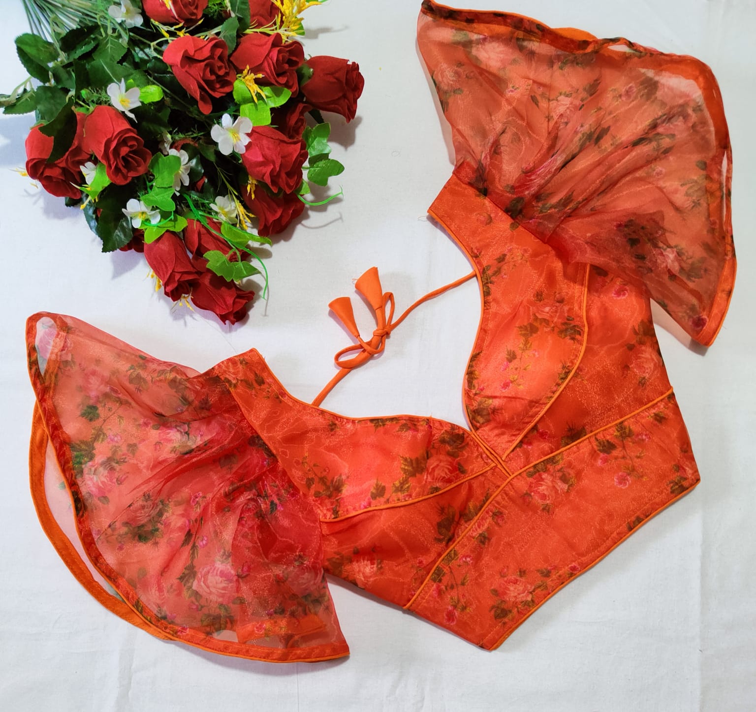 Party Wear Orgenza Blouse Anantexports