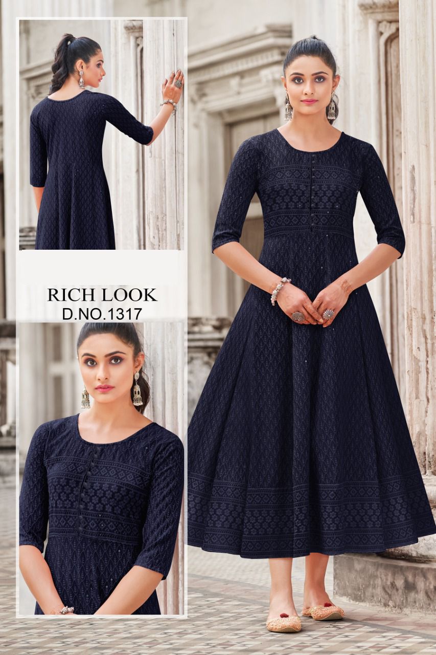 Party wear Kurti Rich Look 1301 Anantexports