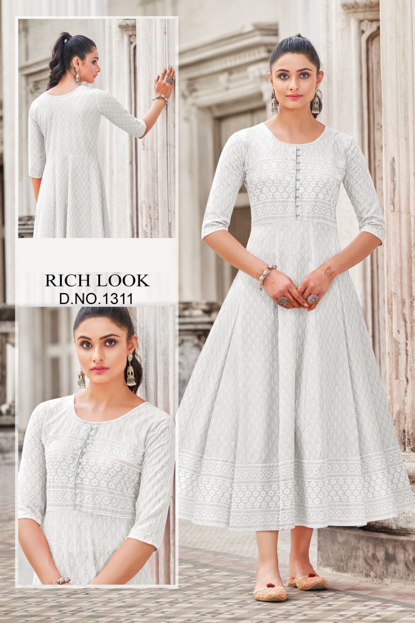 Party wear Kurti Rich Look 1301 Anantexports