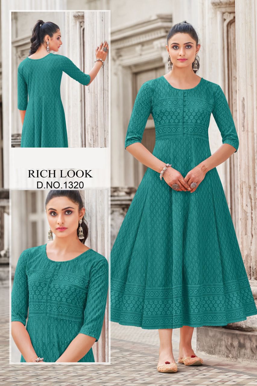Party wear Kurti Rich Look 1301 Anantexports