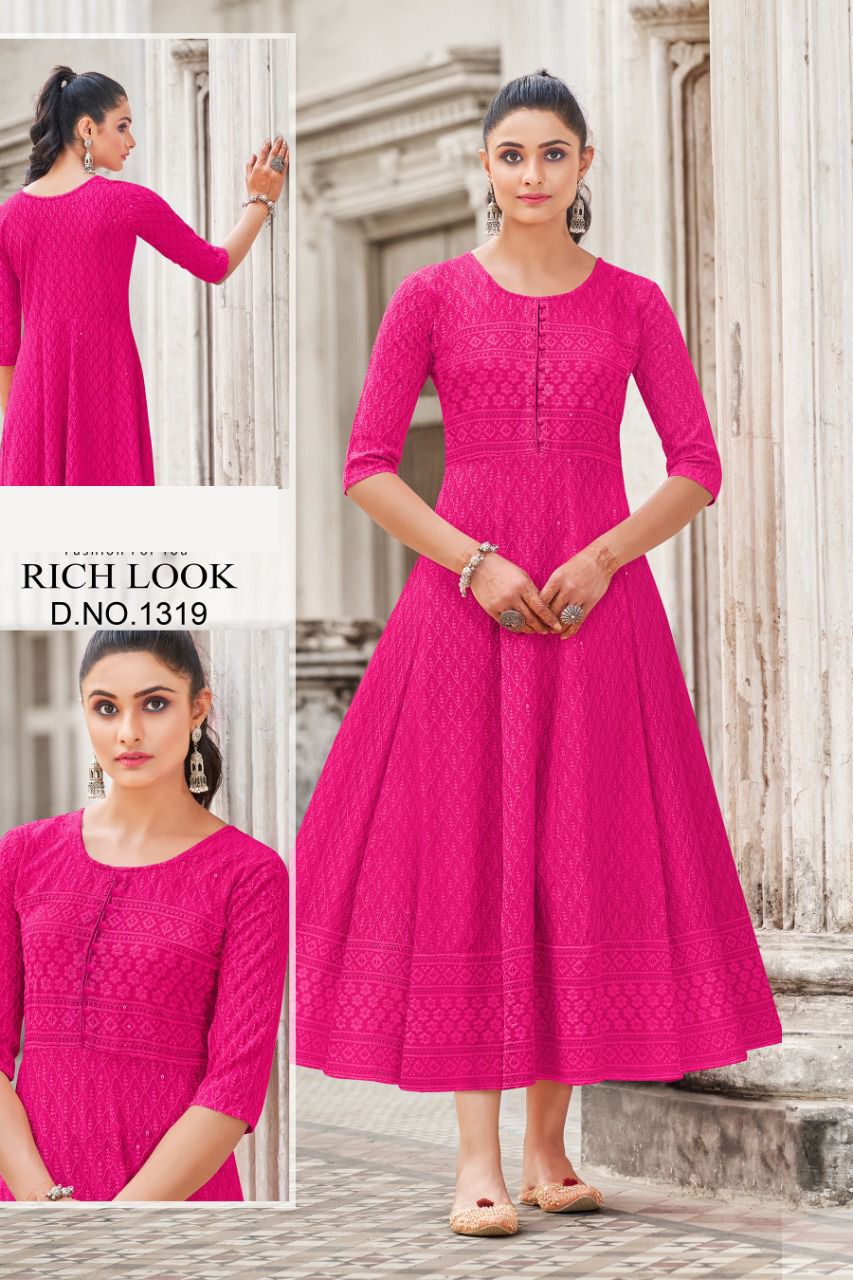 Party wear Kurti Rich Look 1301 Anantexports