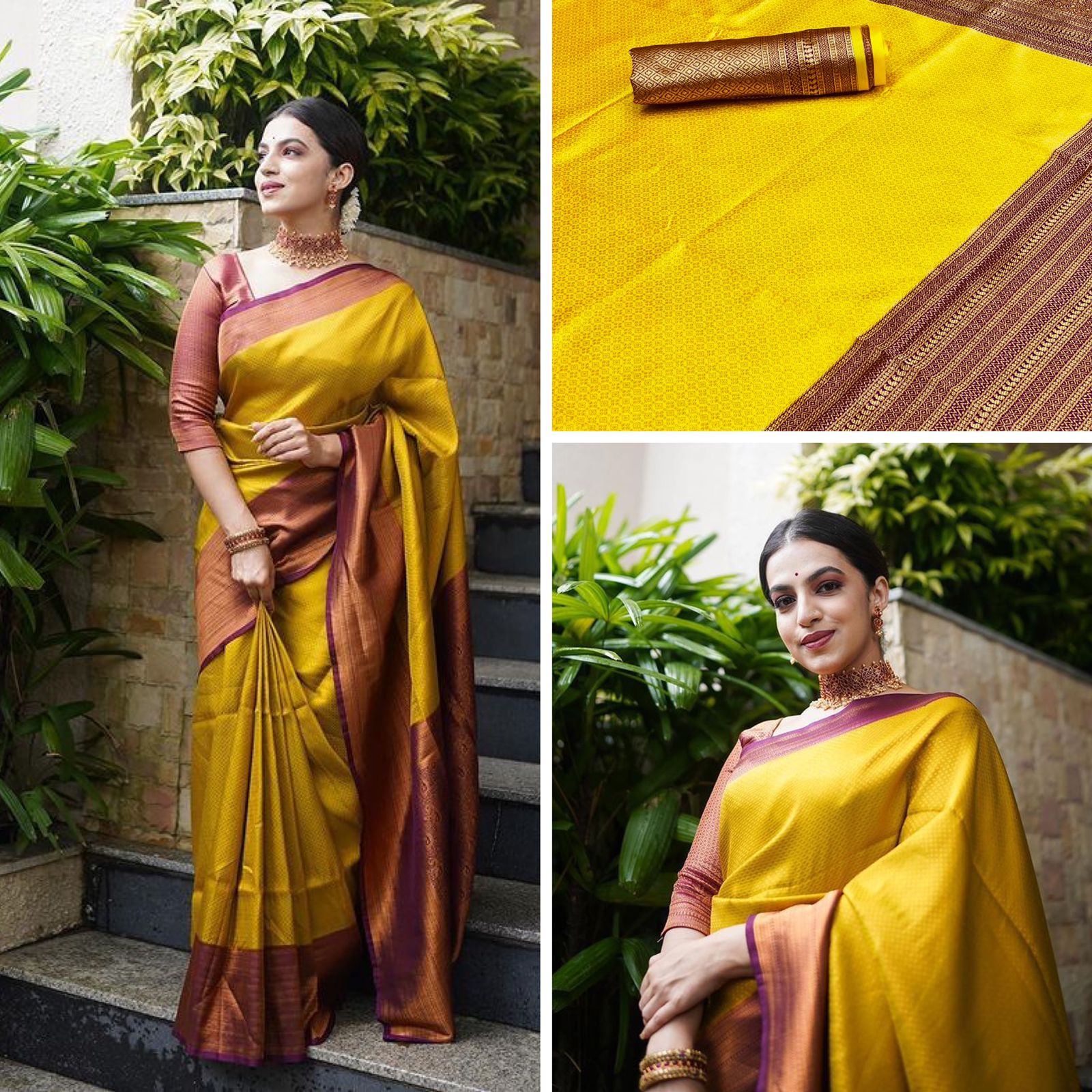 Lichi Silk Banarasi Saree Anantexports