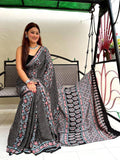 Ajrakh Digital Print Saree Anantexports