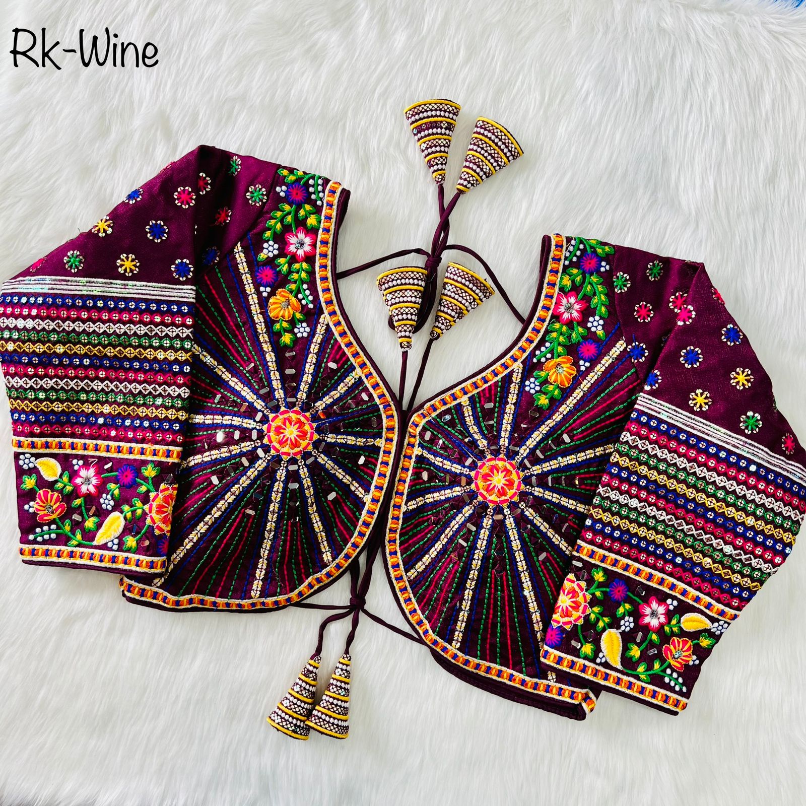 Navratri Special 11 Nidal Hand Work Long Sleeves Blouse Anantexports