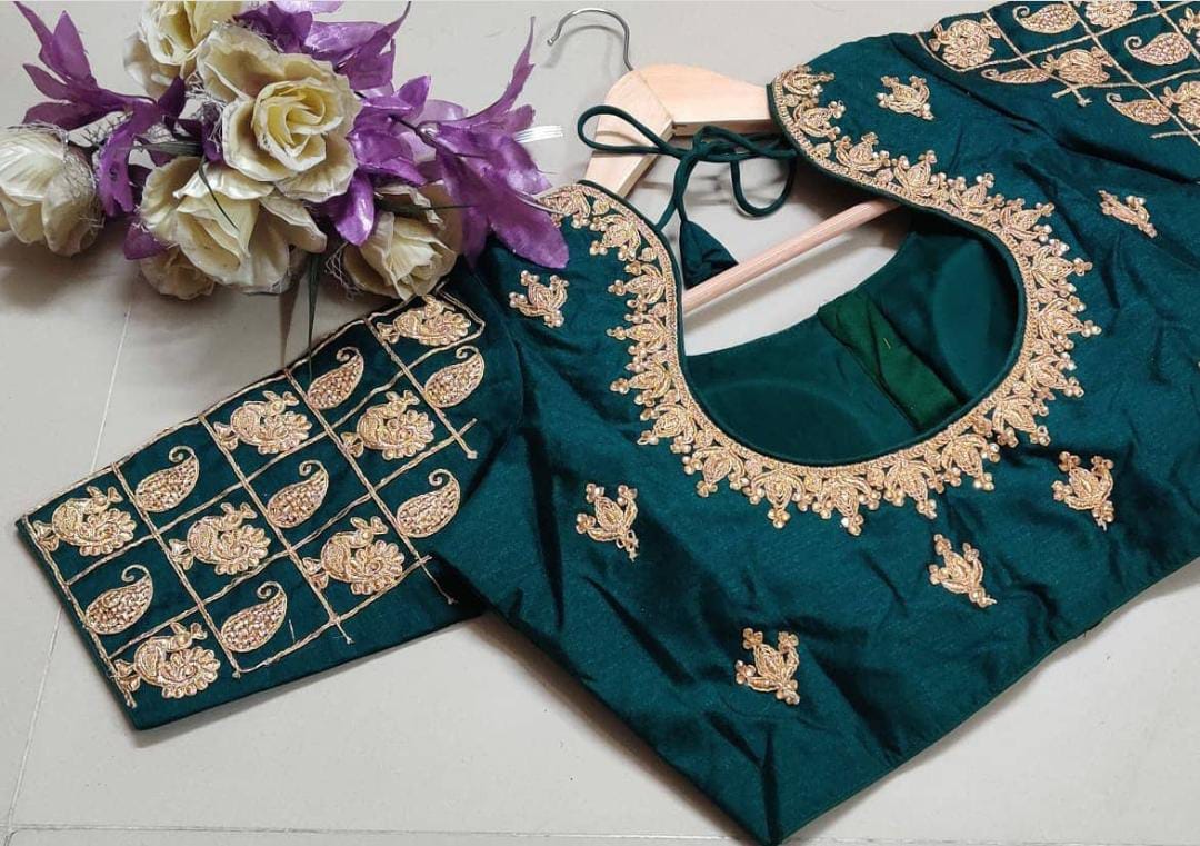 Readymade fentam silk Blouse Anantexports