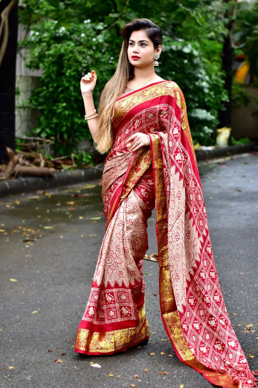 Beautiful Zankar Bandhani Saree Anantexports