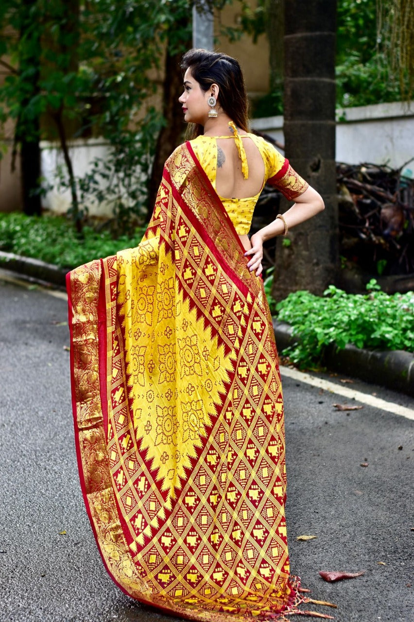 Beautiful Zankar Bandhani Saree Anantexports
