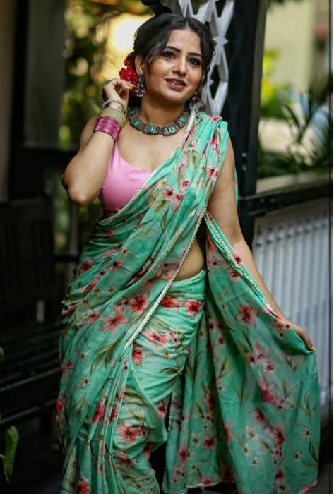 Pure Gorgette Saree Anant Tex Exports Private Limited