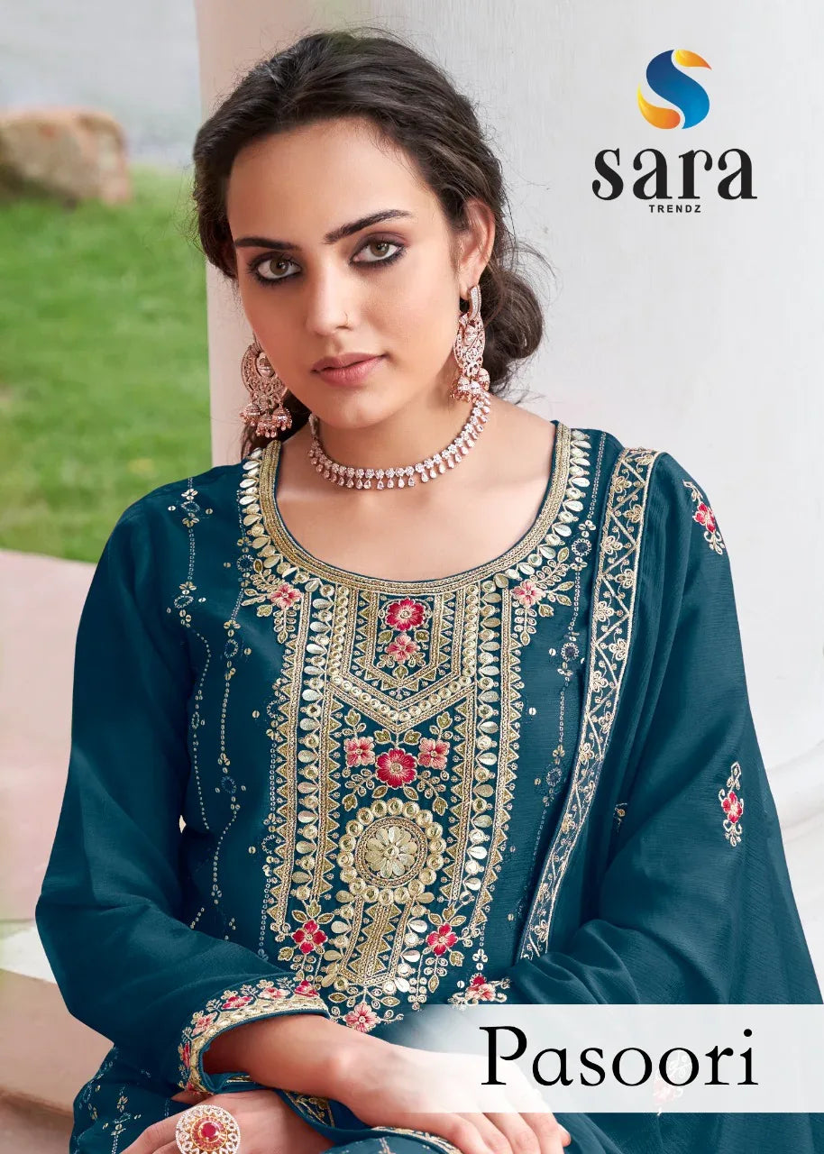 Party Wear Chudidar Suite Sara Pasoori Anant Tex Exports Private Limited