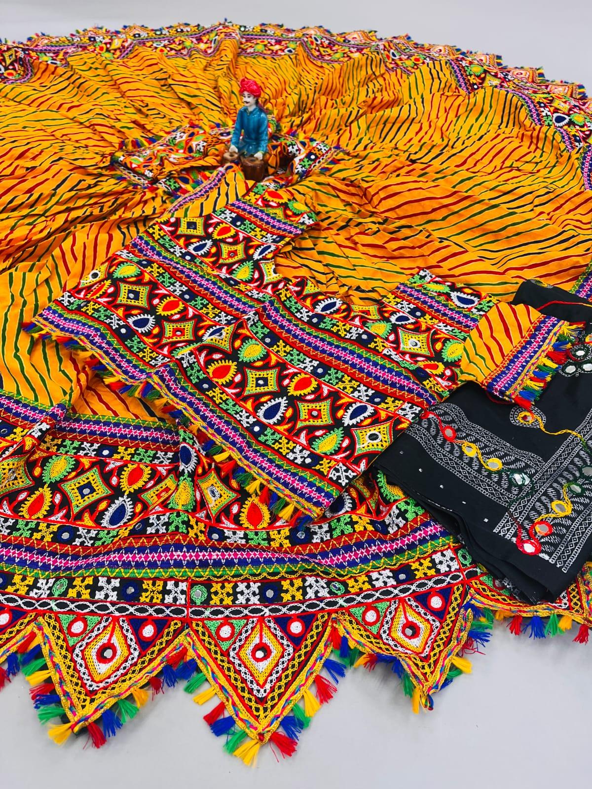 Navratri Pure Cotton Leheriya Print Lehenga Choli Anant Tex Exports Private Limited
