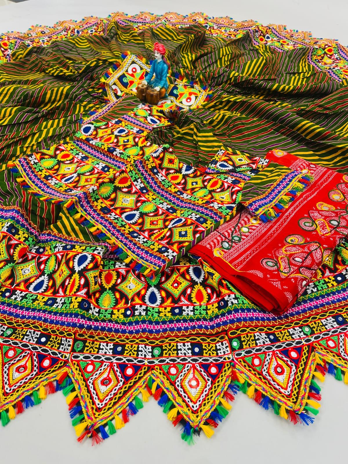 Navratri Pure Cotton Leheriya Print Lehenga Choli Anant Tex Exports Private Limited