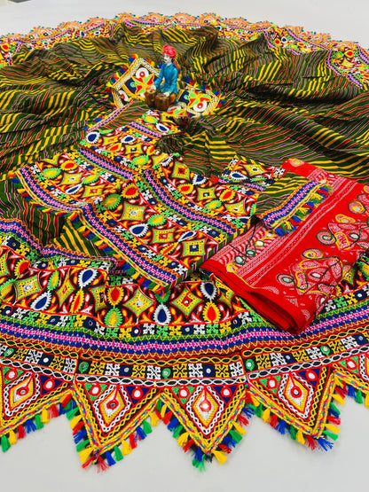 Navratri Pure Cotton Leheriya Print Lehenga Choli Anant Tex Exports Private Limited