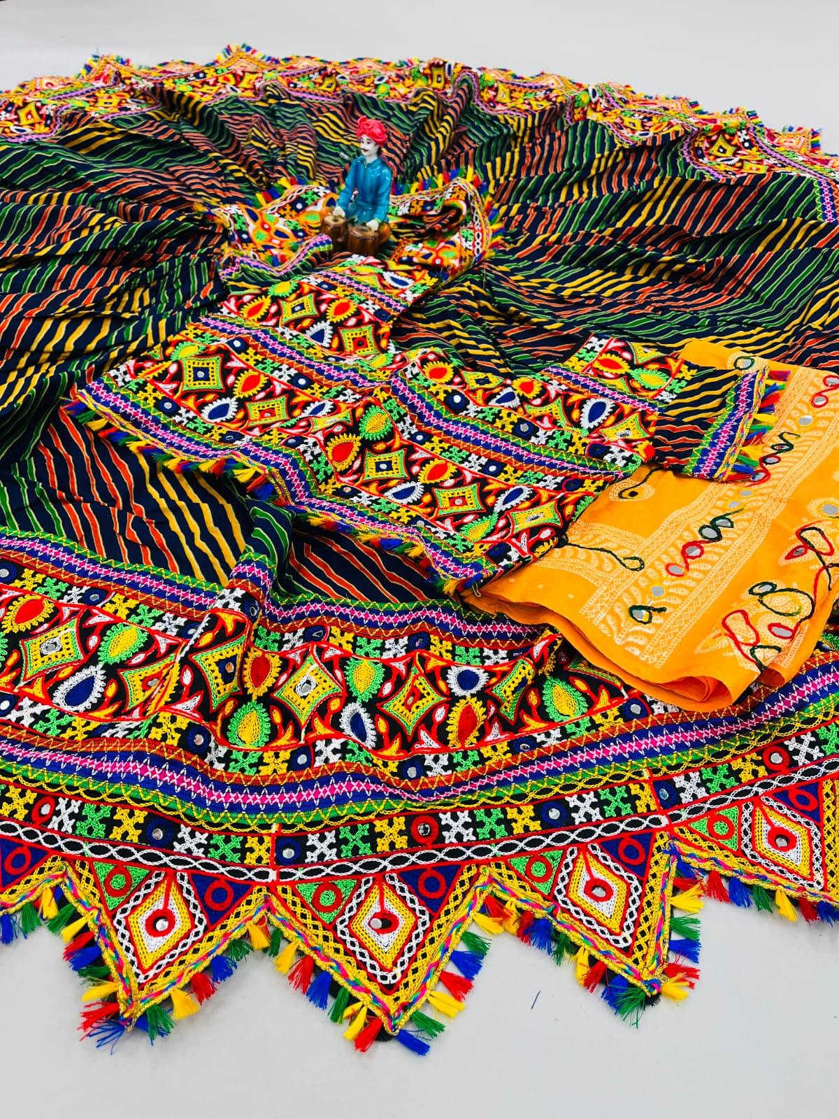 Navratri Pure Cotton Leheriya Print Lehenga Choli Anant Tex Exports Private Limited