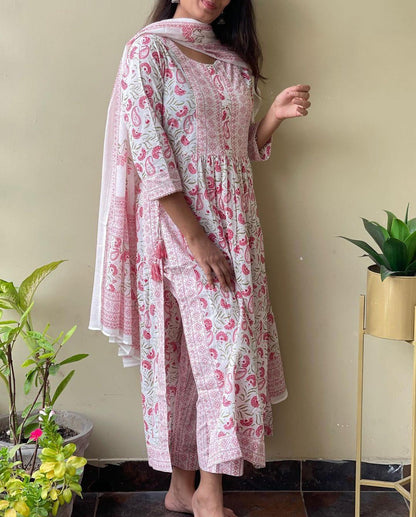 Party Wear Designer Nairacut Cotton Kurti With Pant Anant Tex Exports Private Limited