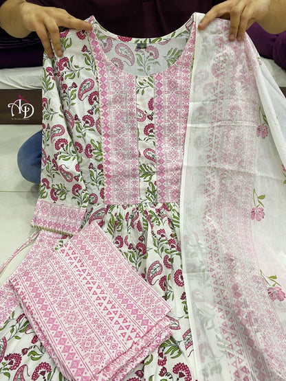 Party Wear Designer Nairacut Cotton Kurti With Pant Anant Tex Exports Private Limited