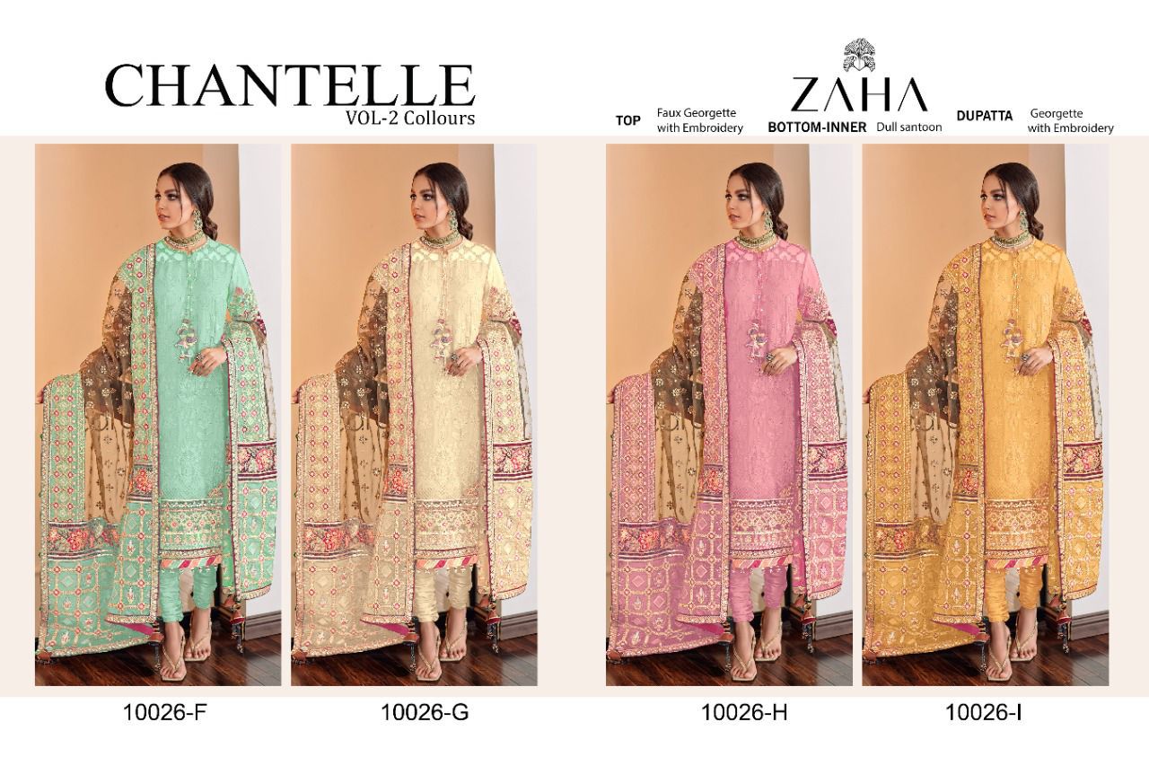 Beautiful Designer Zaha Chanterelle-vol-2 Pakisthani Suite Anant Tex Exports Private Limited