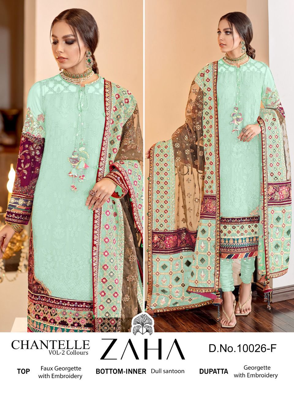 Beautiful Designer Zaha Chanterelle-vol-2 Pakisthani Suite Anant Tex Exports Private Limited