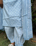 Beutiful Winter Pastel Colored Handblock Printed Kurti Pant Set  Anant Tex Exports Private Limited