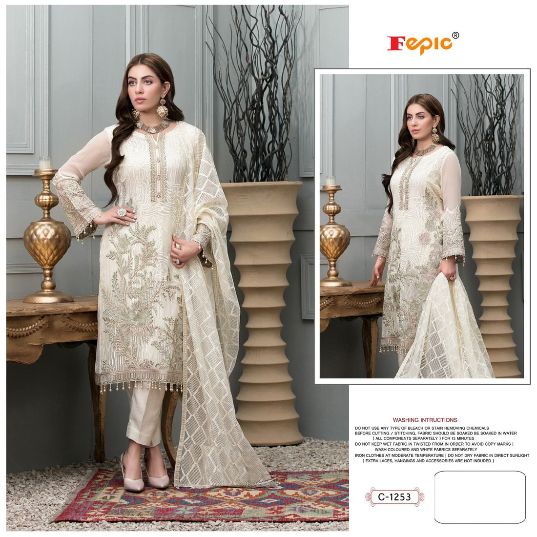 Beautiful Designer Fepic Rosemeend C 1253 Pakistani Suite Anant Tex Exports Private Limited