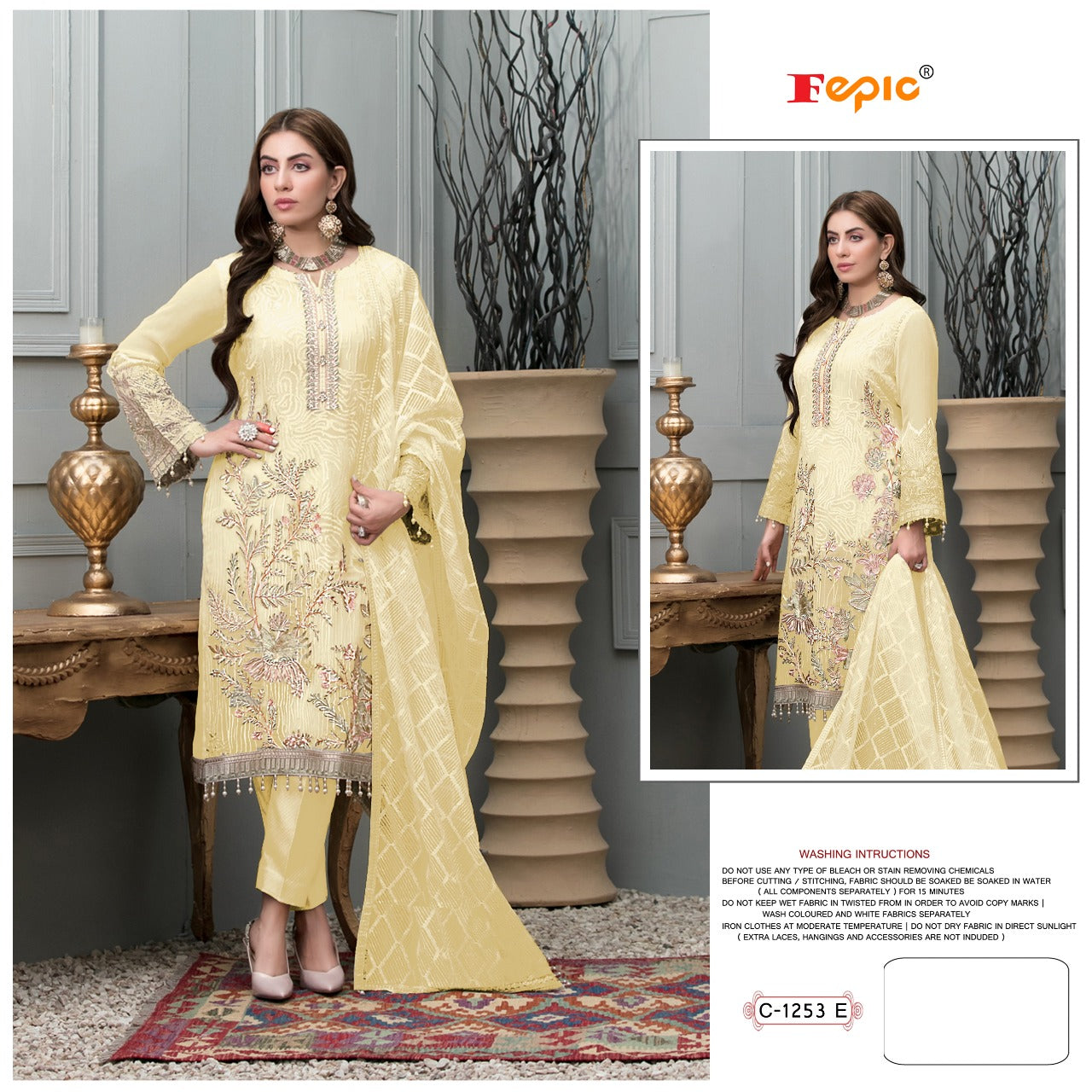 Beautiful Designer Fepic Rosemeend C 1253 Pakistani Suite Anant Tex Exports Private Limited