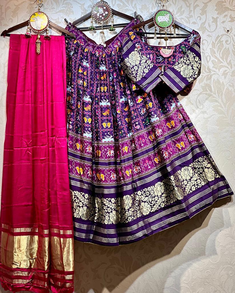 Pure Gaji Silk Chaniya Choli with Heavy Lagdi Pallu Skirt Anant Tex Exports Private Limited