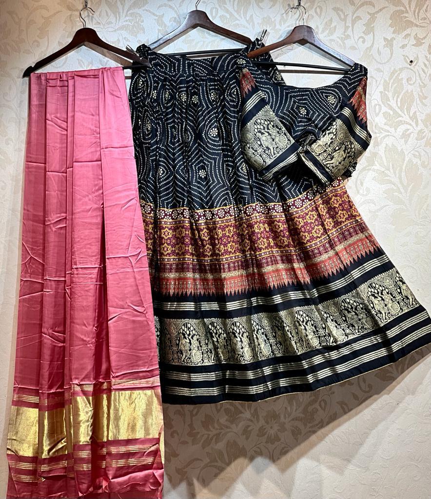 Pure Gaji Silk Chaniya Choli with Heavy Lagdi Pallu Skirt Anant Tex Exports Private Limited