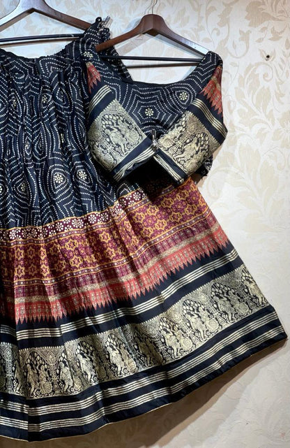 Pure Gaji Silk Chaniya Choli with Heavy Lagdi Pallu Skirt Anant Tex Exports Private Limited