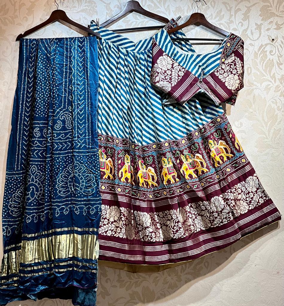 Pure Gaji Silk Chaniya Choli with Heavy Lagdi Pallu Skirt Anant Tex Exports Private Limited