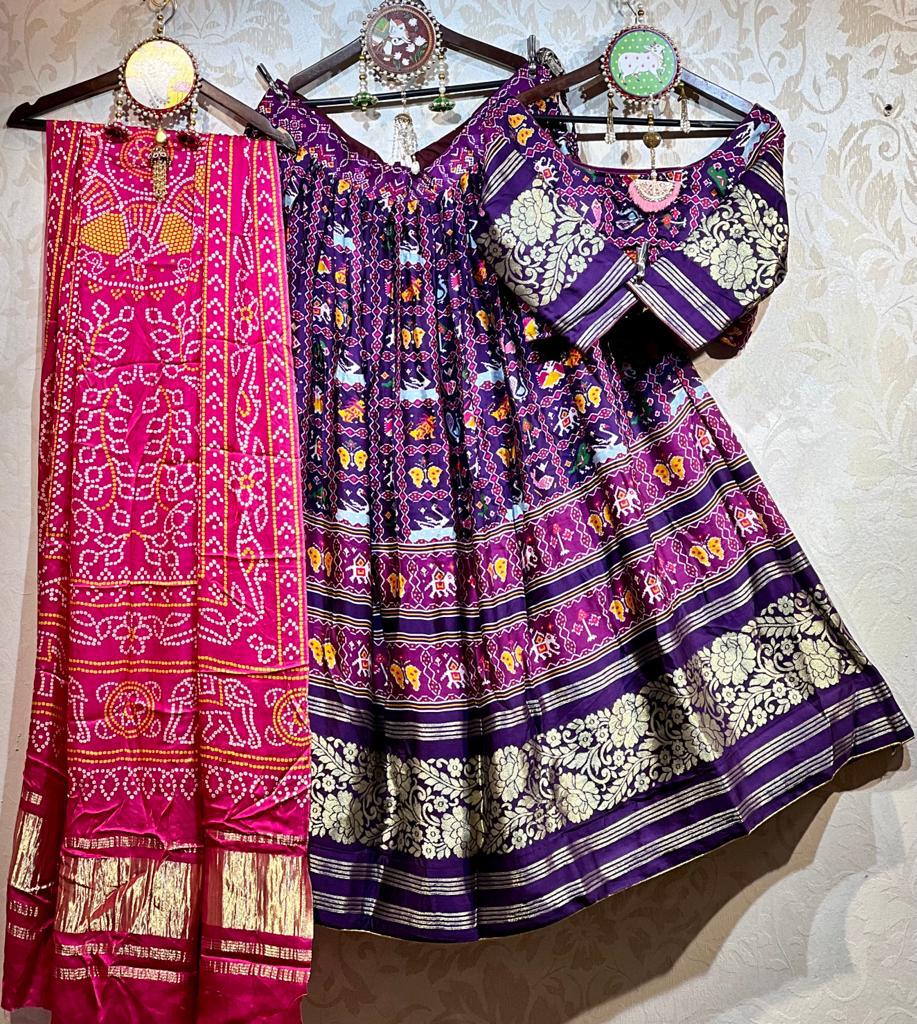 Pure Gaji Silk Chaniya Choli with Heavy Lagdi Pallu Skirt Anant Tex Exports Private Limited