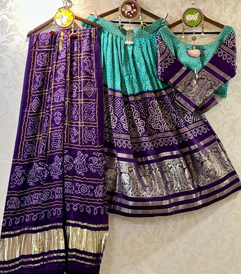 Pure Gaji Silk Chaniya Choli with Heavy Lagdi Pallu Skirt Anant Tex Exports Private Limited