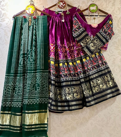 Pure Gaji Silk Chaniya Choli with Heavy Lagdi Pallu Skirt Anant Tex Exports Private Limited