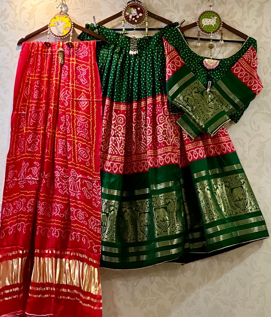 Pure Gaji Silk Chaniya Choli with Heavy Lagdi Pallu Skirt Anant Tex Exports Private Limited