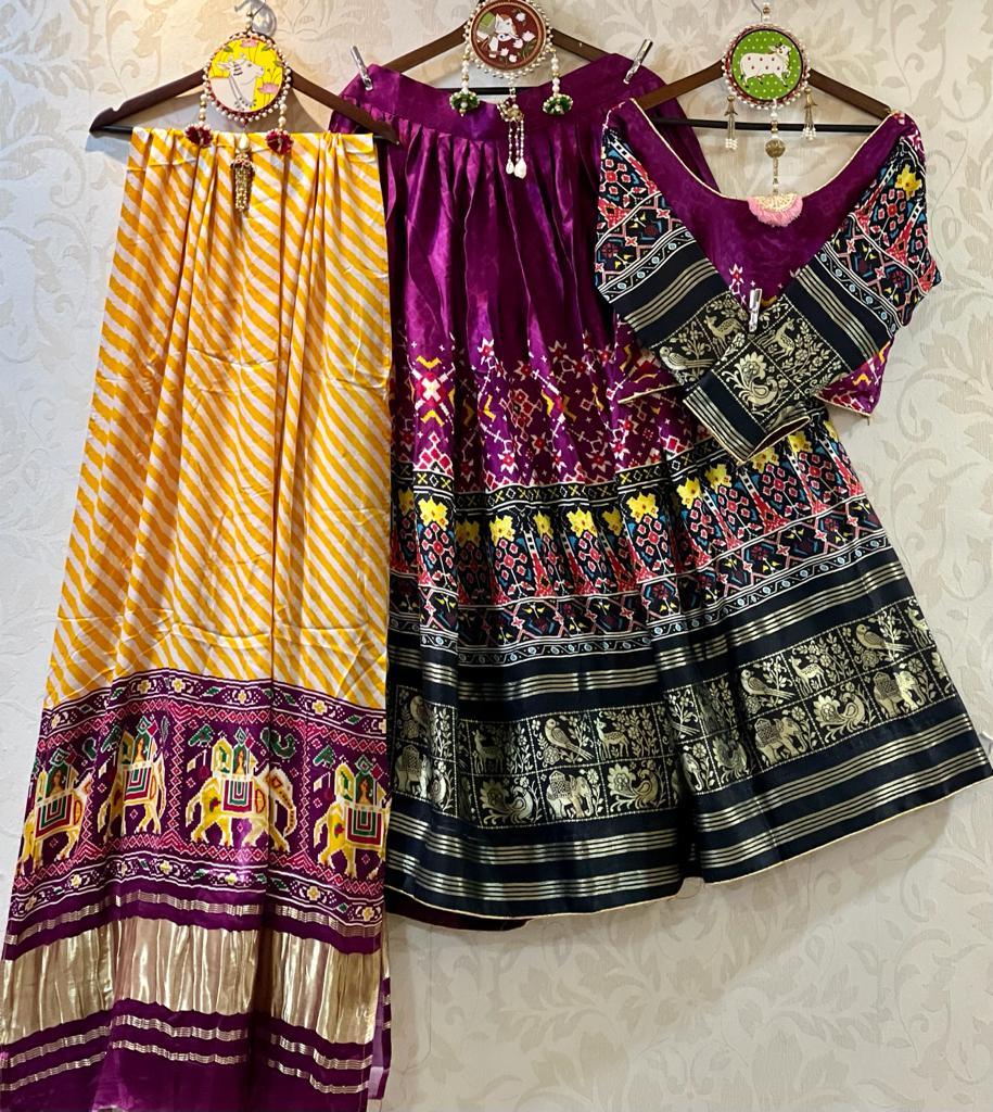 Pure Gaji Silk Chaniya Choli with Heavy Lagdi Pallu Skirt Anant Tex Exports Private Limited