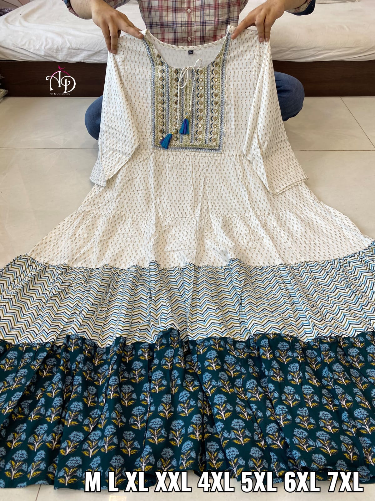 Beautiful Designer Kurti Ghera with Gwon Anant Tex Exports Private Limited