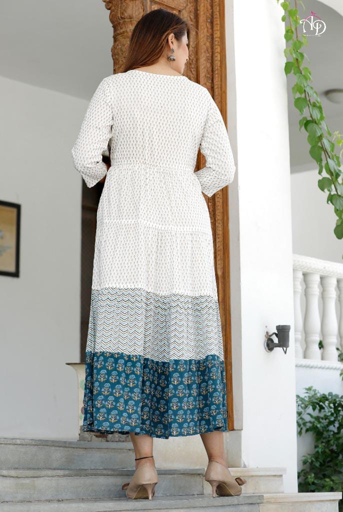Beautiful Designer Kurti Ghera with Gwon Anant Tex Exports Private Limited