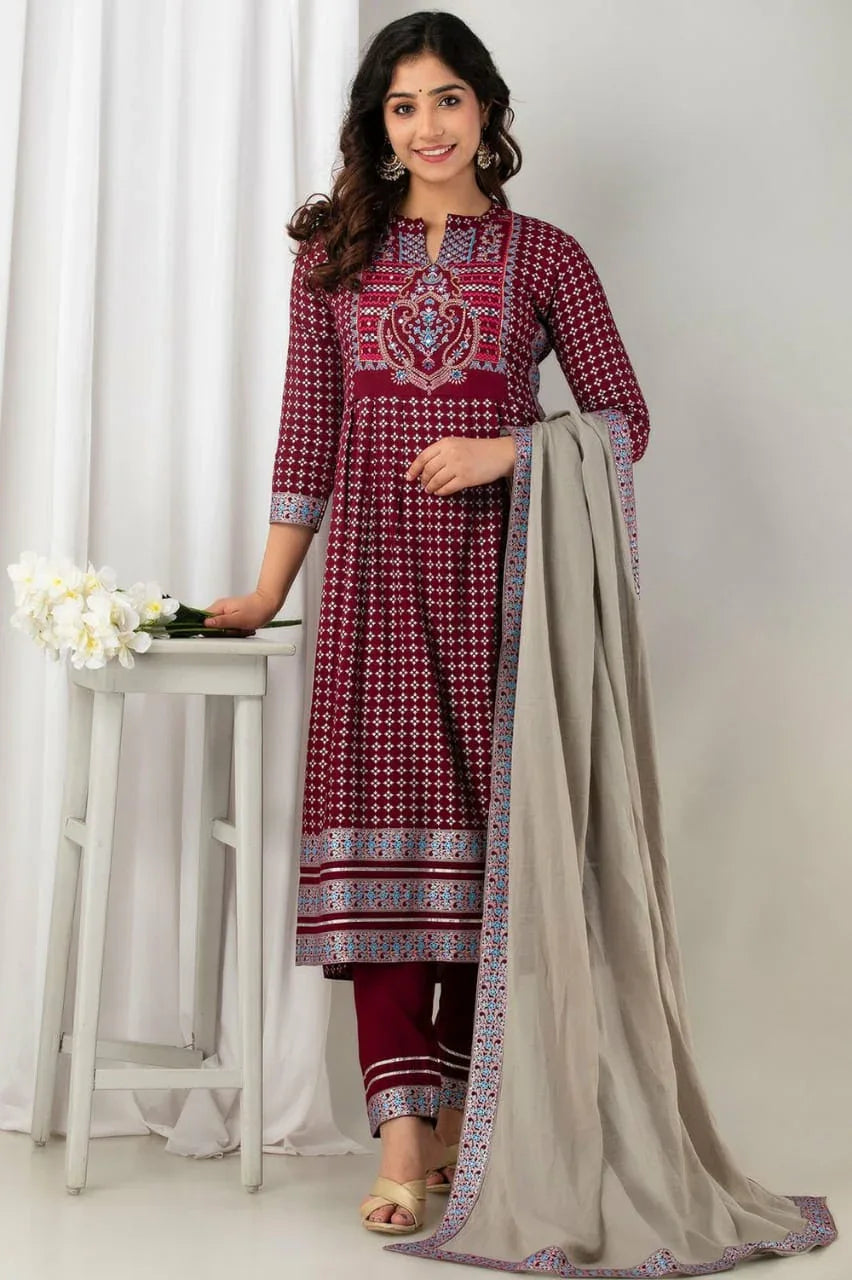 Traditional Beautiful Designer Reyon Suite Anant Tex Exports Private Limited