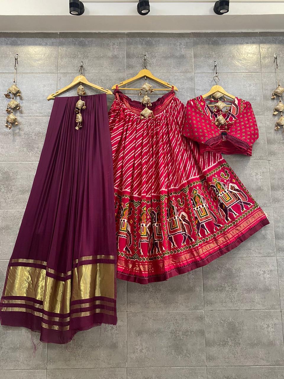 Party Wear Designer Pure Crape Silk Lehenga with Gaji Silk Duppta Anant Tex Exports Private Limited