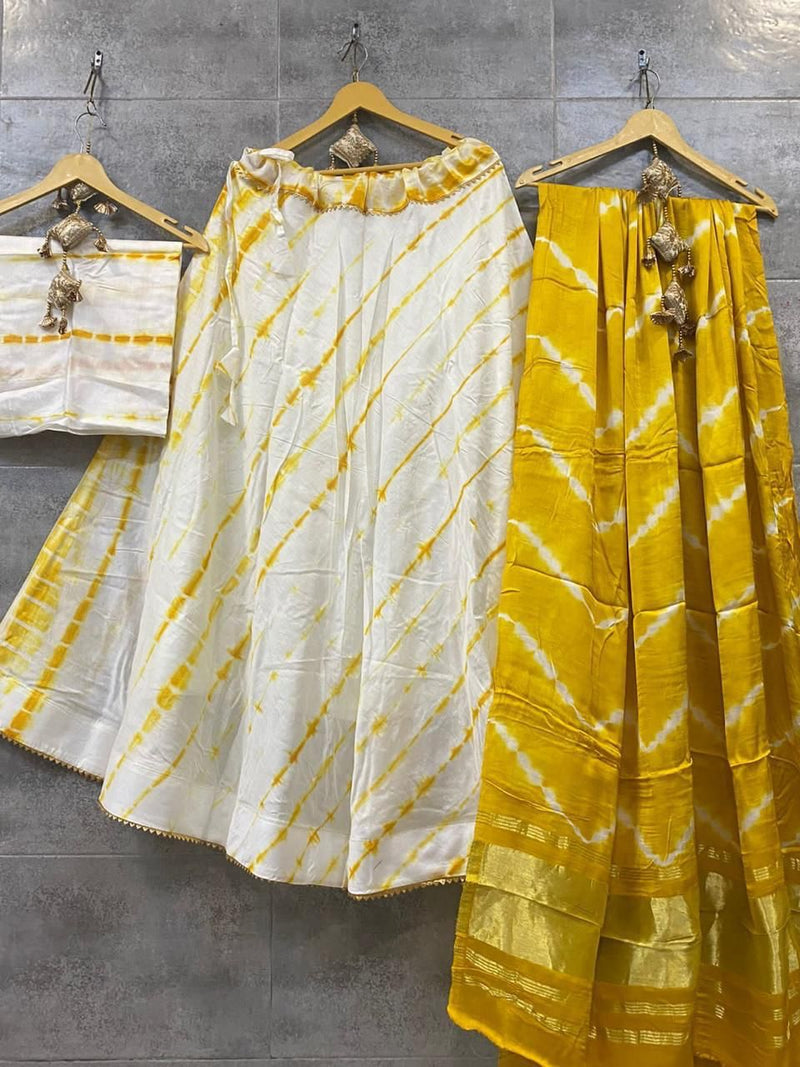 Party Wear Pure Shibori Chaniya Choli with Heavy Gaji Both Side Lagdi Patta Duptta  Anant Tex Exports Private Limited