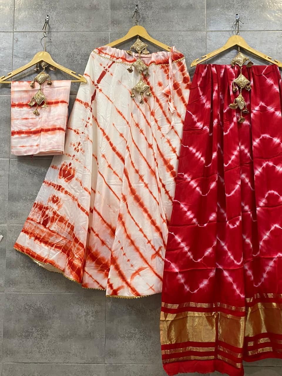 Party Wear Pure Shibori Chaniya Choli with Heavy Gaji Both Side Lagdi Patta Duptta  Anant Tex Exports Private Limited