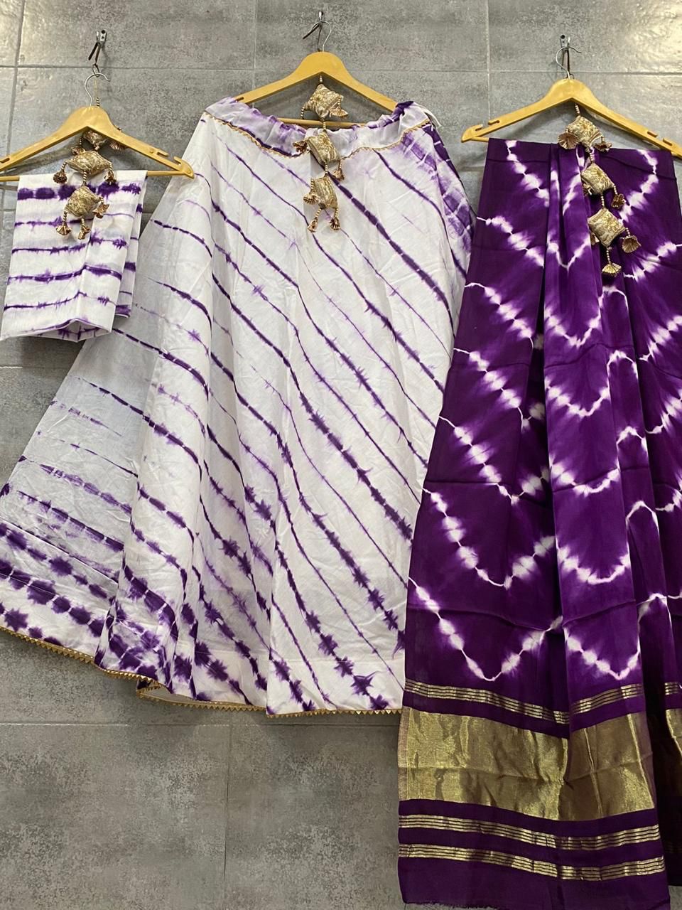 Party Wear Pure Shibori Chaniya Choli with Heavy Gaji Both Side Lagdi Patta Duptta  Anant Tex Exports Private Limited